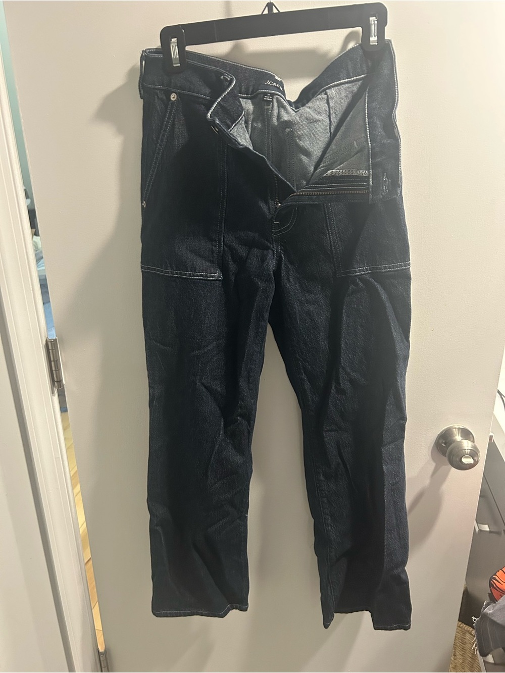 Dark Wash Denim Wide leg Pants